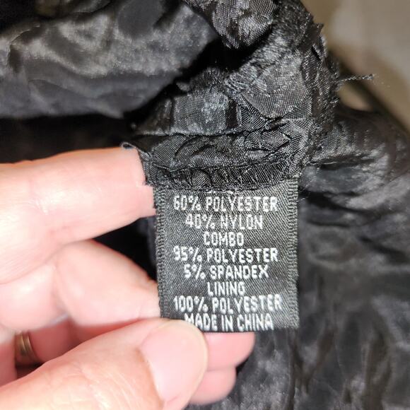 ADRIANNA PAPELL Sleeveless Evening Cocktail Dress Womens 4 Black Floral Applique - Picture 7 of 12